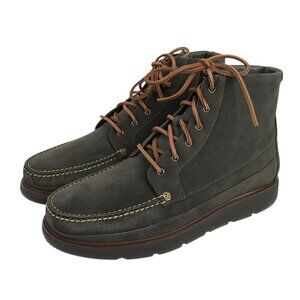 COLE HAAN Raven Gray Suede MUIR Moc Tall Lace Up Waterproof Boot 10 NEW